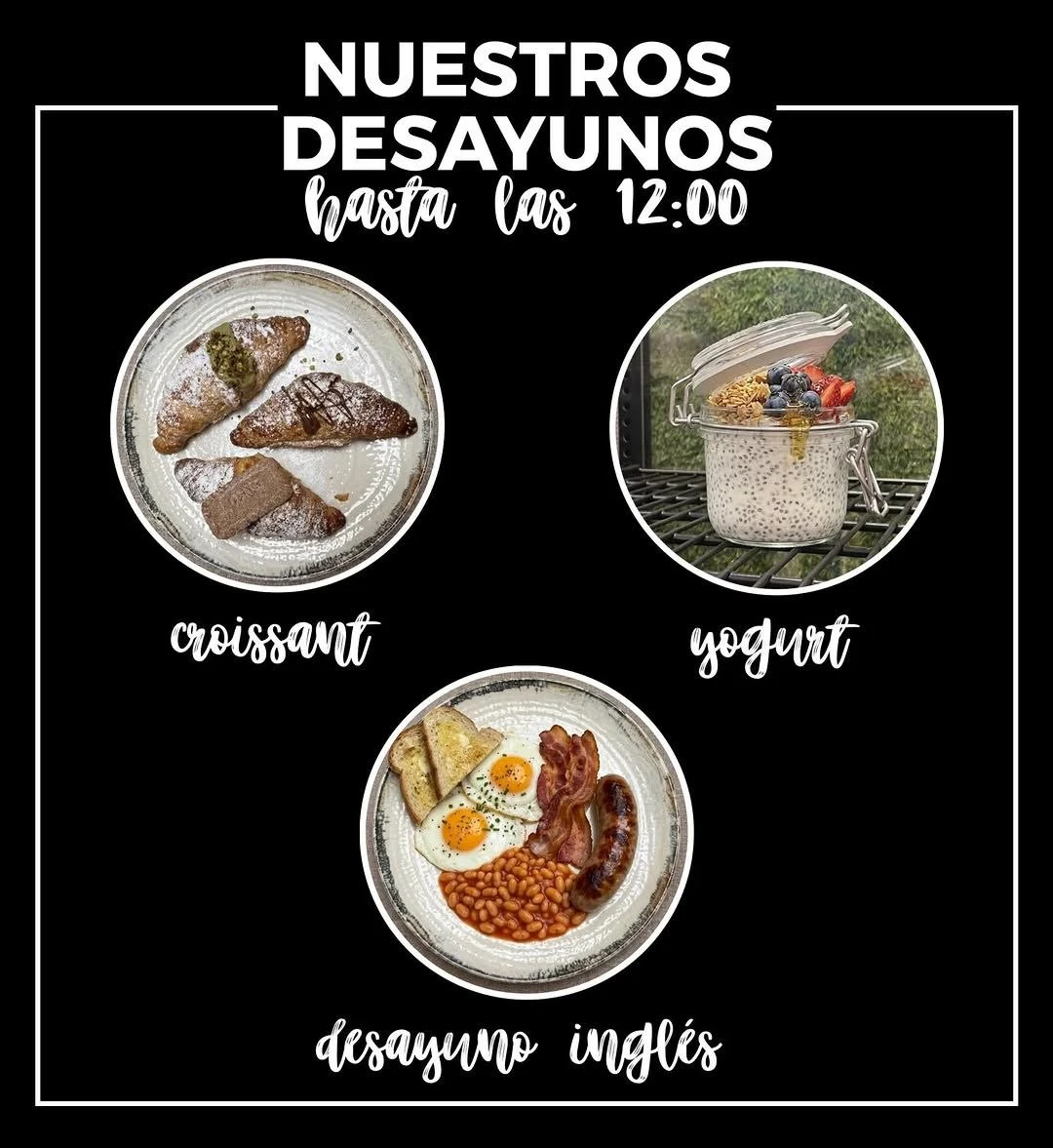 Selección de desayunos de Amor 1927 disponibles hasta las doce