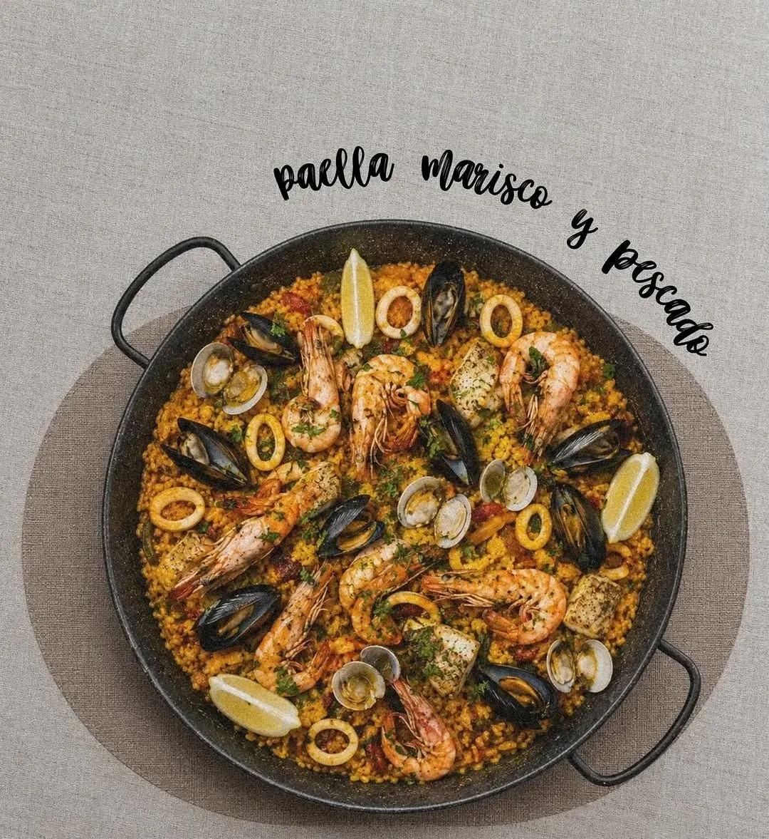 Paella de marisco y pescado